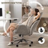 Uredska stolica s podesivim naslonom za glavu ergonomska stolica funkcija nagiba podesiva visina tamno siva | shoptok.hr