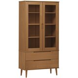  Vitrina MOLDE smeđa 90 x 35 x 175 cm od masivne borovine | Eponuda.com