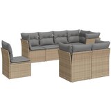Maison Chic Seti vrtnega pohištva - Vrtna garnitura - Vrtni pohištvo set 8-delna z blazinami bež poli ratan, (21800574) | Shoptok.si