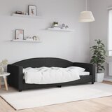  Dnevni krevet crni 90 x 200 cm od tkanine | shoptok.hr