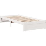 vidaXL Krevet s regalom za knjige bez madraca bijeli 75x190cm borovina | shoptok.hr