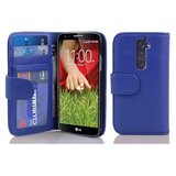 Cadorabo Ohišje, združljivo z LG G2 v neptunova modra - Zaščitni ovitek z magnetnim zapiranjem in 3 režami za kartice, (20553042) | Shoptok.si