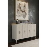 Hanah home komoda Ayshe 120, 120 cm, bela / travertin / srebrna | Eponuda.com