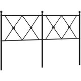  Metalno zamjensko uzglavlje crno 137 cm | shoptok.hr