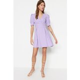 Trendyol Lilac A-Line Mini Woven Pleated Dress Cene