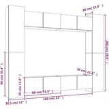  8-dijelni set TV ormarića siva boja betona konstruirano drvo | shoptok.hr