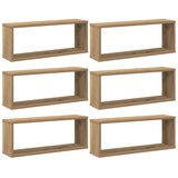  Zidne kockaste police 6 kom Artisan hrast 60x15x23 cm | Eponuda.ba