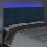  Posteljno vzglavje temno modro 160x5x118/128 cm žamet, (20952038) | Shoptok.si