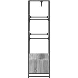 vidaXL Garderobna omara siva sonoma 90x50x180 cm inženirski les | Shoptok.si