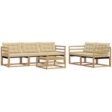  Set vanjskih sofa 6 pcs Bijela i bež 79 x 79 x 37 cm | shoptok.hr
