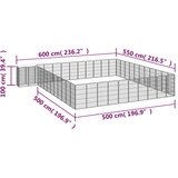  Ograda za pse s 46 panela crna 50 x 100 cm čelik obložen prahom | shoptok.hr
