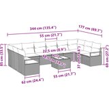  Set sofe 11 kom. Crna poliratan | shoptok.hr