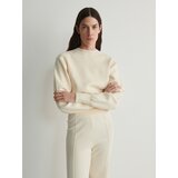 Reserved - Hlače s mješavinom vune - krem | shoptok.hr
