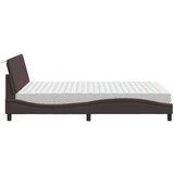  Postelja z vzmetnico temno rjav 120x200 cm blago, (21829426) | Shoptok.si
