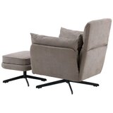 Venture Home fotelja s tabureom Madrid, siva Slike