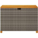  Kutija za pohranu siva 110x55x63cm poliratan drvo bagrema | shoptok.hr