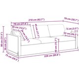 SOFA Kavč Temno siva Splošne dimenzije: 228 x 78 x 80 cm (Š x G x V), (5000143974) | Shoptok.si