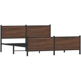  Metalni okvir kreveta bez madraca smeđa boja hrasta 200x200 cm | Eponuda.com