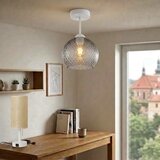 Brilagi LED Plafonski luster R GLASS 1xE27/60W/230V prečnik 25 cm bela/zadimljeno siva Slike