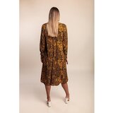Fenzy Midi Obleka S Potiskom, Rjava | Shoptok.si