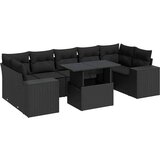 vidaXL 8-dijelni set vrtnih sofa od poliratana s jastucima crni | shoptok.hr