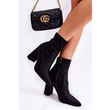 Kesi Women's Material Boots On Heel Black Amile Kesi Women's Material Boots On Heel Black Amile Slike