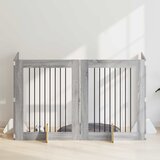  Vrata za pse s postoljem 4 pcs Siva sonoma 80 x 100 cm | Eponuda.com