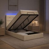  Krevet od pjene s madracem i LED-om Krem 120 x 200 cm Tkanina | shoptok.hr
