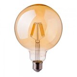 V-tac led sijalica E27 6W 2200K amber staklo G125 sa samsung čipom Cene