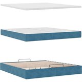  Otoman okvir kreveta s madracima plavi 200x200cm baršunasti - Tamno plava 200 x 200 cm Dizajn s gumbima | shoptok.hr