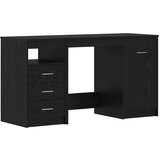 vidaXL Stol s ladicama Crni hrast 140 x 50 x 76 cm Konstruirano drvo | shoptok.hr