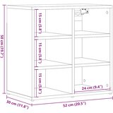 Ormarić za cipele staro drvo 52x30x50 cm | shoptok.hr