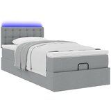  Otomanski krevet s madracem i LED svijetlosiva 80x200cm tkanina | shoptok.hr