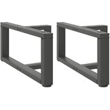  Noge za klub stolić T-oblika 2 kom antracit 60x25x(30-31) cm čelik | shoptok.hr