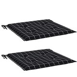  Jastuci za vrtne stolice 2 kom crni karirani 40x40x4 cm tkanina | shoptok.hr