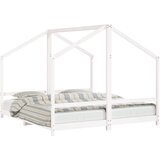 The Living Store Otroški posteljni okvir bel 2x(90x200) trdna borovina - Otroški Posteljni Okvir, (21625158) | Shoptok.si