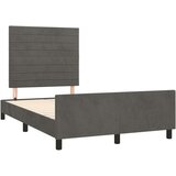  Posteljni okvir z vzglavjem temno siv 120x200 cm žamet, (20738953) | Shoptok.si