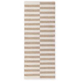 Hanse Home Bijela/svjetlo smeđa obostrana/ručno rađena vunena staza 80x200 cm Vika – Cijene