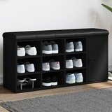  The Living Store Klop za čevlje črna 102x32x50 cm inženirski les - Klop Za Čevlje, (21448460) Cene