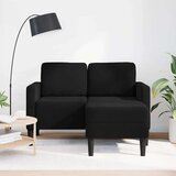 SOFA 2-sjed s ležaljkom u obliku slova L crna 125 cm baršun | shoptok.hr