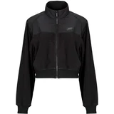 TJW FABRIC MIX FLEECE ZIP THRU Crna