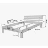 MID.YOU POSTELJA 120 cm x 220 cm , les bukev (jedrovina) | Shoptok.si