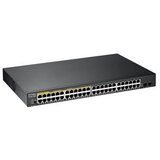 Zyxel Switch 48x1000Mbps (24xPOE) + 2xGigabit SFP, Upravljano metalno kućište (48 GbE portova), GS1900-48HPV2-EU0101F | shoptok.hr