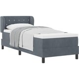  s opruga kutije Tamno siva 80 x 200 cm Baršun | shoptok.hr