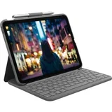 slim folio bluetooth tastatur und Schutzhülle ipad 10. generation grey qwertz de"