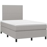  box spring s madracem LED svjetlosivi 120x200 cm tkanina | shoptok.hr