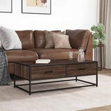  Stolić za kavu boja hrasta 100 x 50 x 35 cm od drva i metala | Eponuda.com