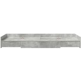  S uzglavljem s ladicama Betonska siva 80 x 200 cm Konstruirano drvo | shoptok.hr