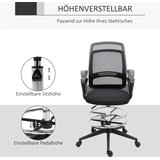  Ergonomska uredska okretna stolica s naslonima za ruke i mrežastom presvlakom crna | shoptok.hr