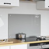  Kuhinjski zid Svijetlo siva 80 x 50 cm Staklo otporno na udarce | shoptok.hr